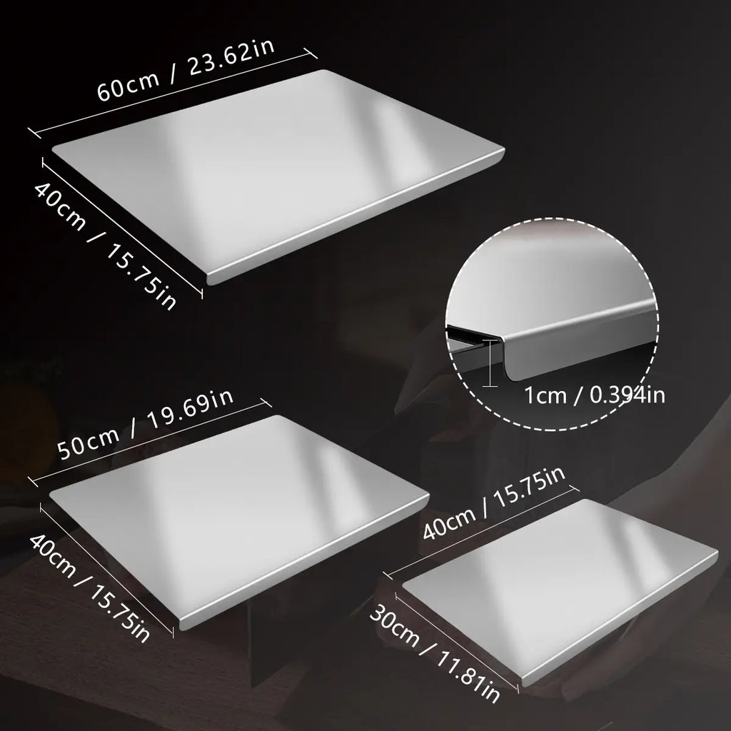 Premium Stainless Steel Cooking Cutting Board - Durable Chopping Board with Non-slip Rubber Base, Heavy Duty for Meat, Vegetables, Kitchen Gadgets, Christmas Gifts for Mothers, Family