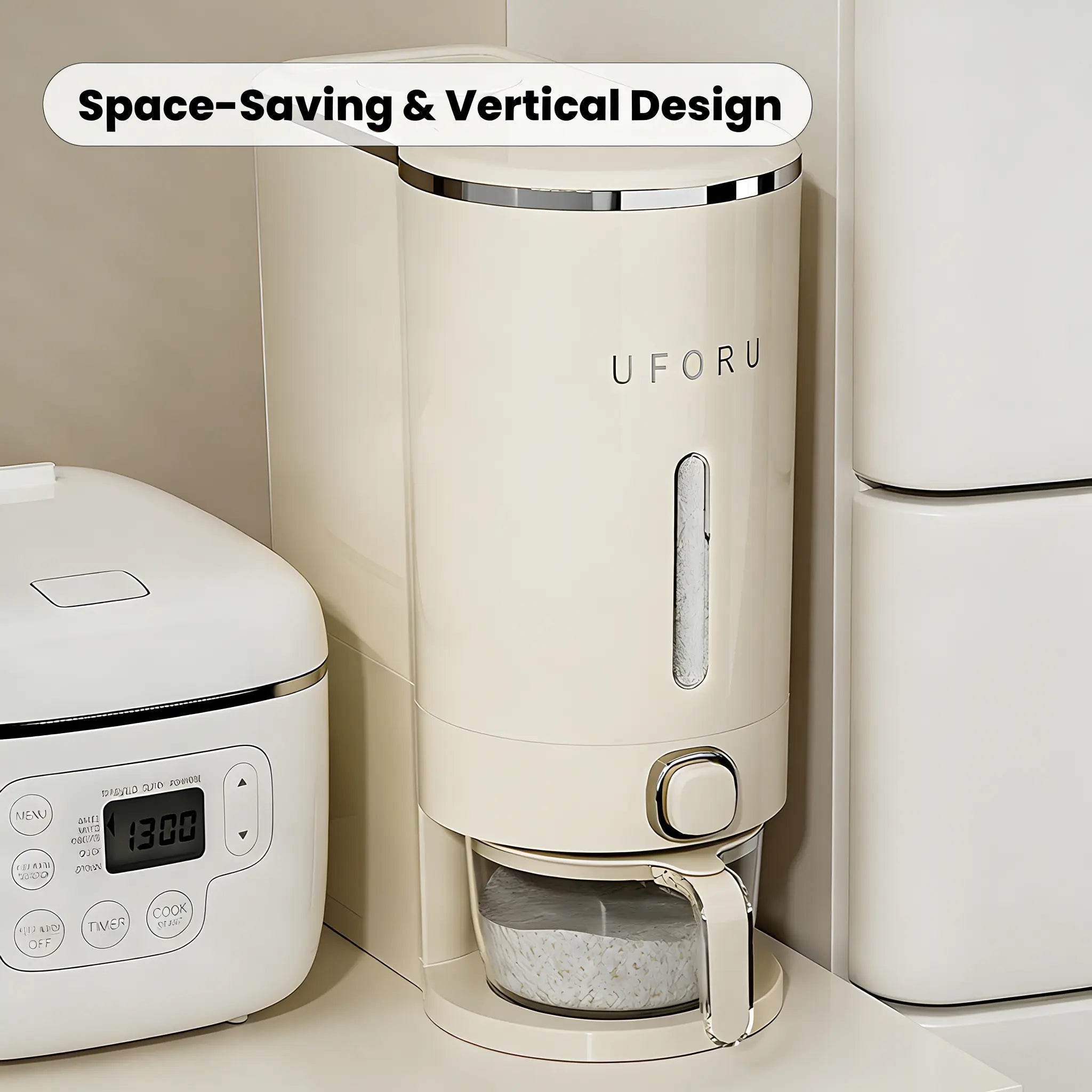 insect-proof airtight Rice Dispenser with Measuring Cups - Moisture-Resistant Plastic, Airtight Grain Storage Container for Soybeans, Corn & Cereals,pet food,cat food,dog food,suitable for kitchen and food storage room,dealsforyou#SummerWins
